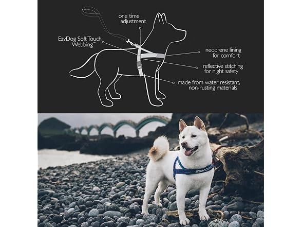 EzyDog Quick Fit Dog Harness, Soft Neoprene
