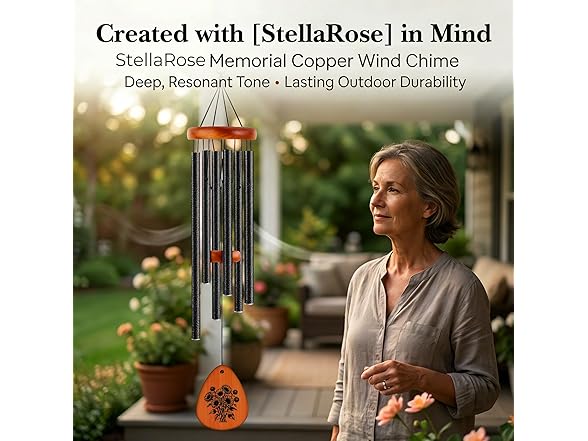 StellaRose Matte Textured black Wind Chimes