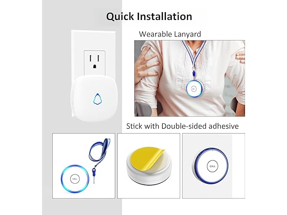 fansitc Caregiver Pager Wireless Call Button