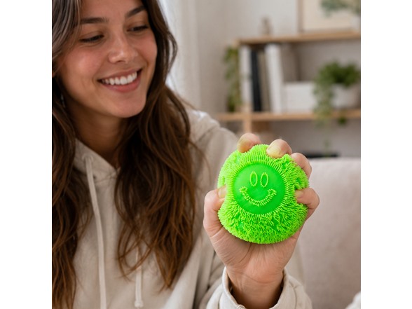 Titan Squishy Sensory Relief, Fuzz Ball, 3PK