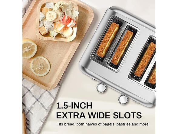 4 Slice Toaster with Dual Controls