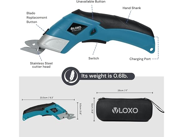 VLOXO 4V Electric Scissors - Blue