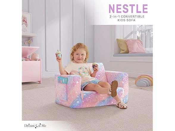 Dream On Me Dream On Me Nestle Kids Sofa in Tie Dye,
