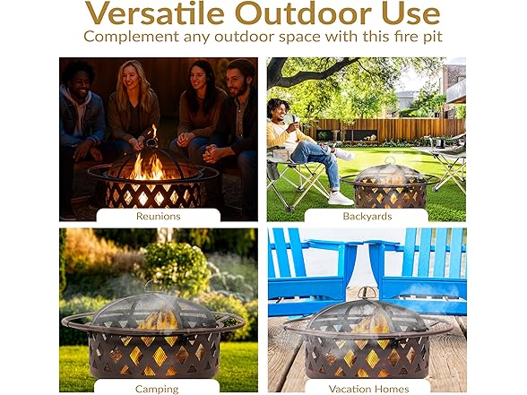 Sunnydaze Crossweave Outdoor Fire Pit