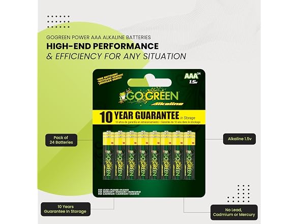 GoGreen Power (G 24012) Eco Friendly Alkaline AAA