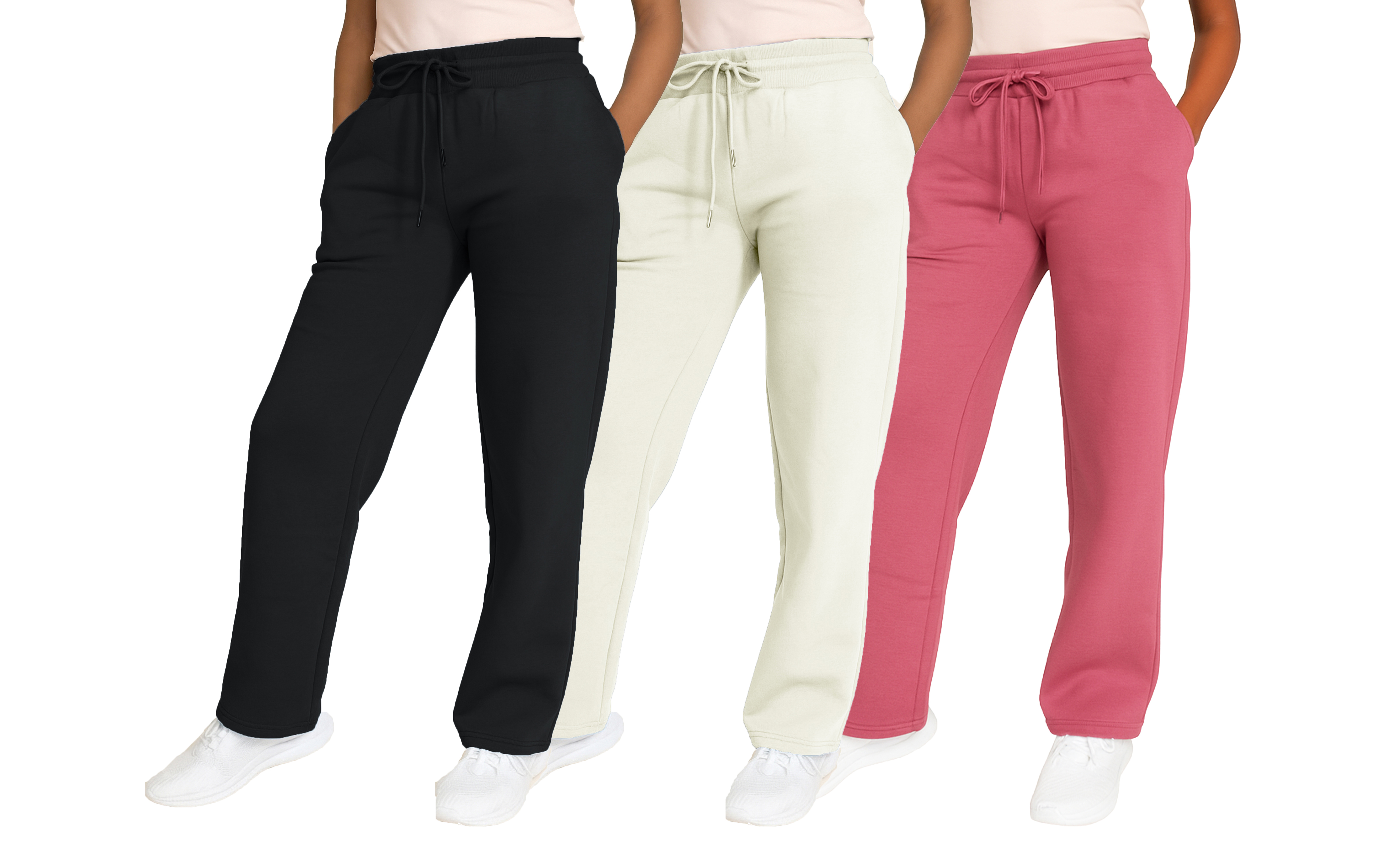 Womens Heavyweight Fleece-Lined Sweatpants - Gallery 9