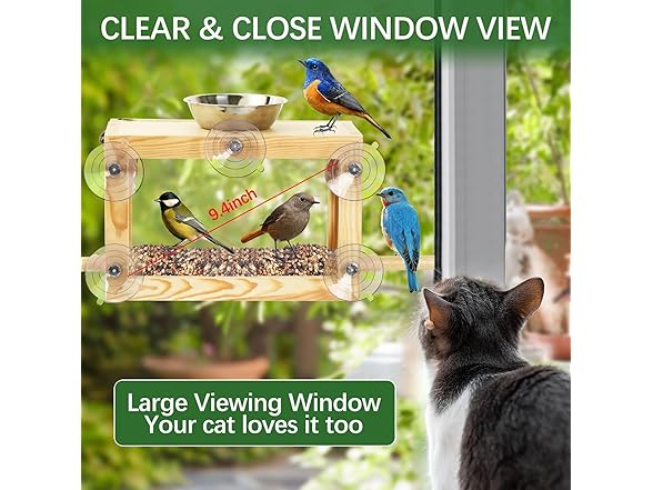 CypherX Window Bird Feeders for Outdoor