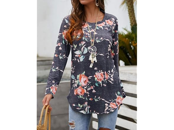 Ezcosplay Women (XL) Long Sleeve Casual Tops Shirt