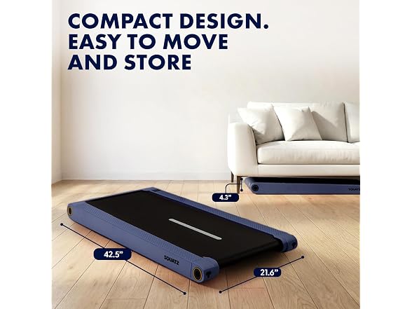 Squatz 2-in-1 Walking Pad Treadmill w/ Vibration Plates