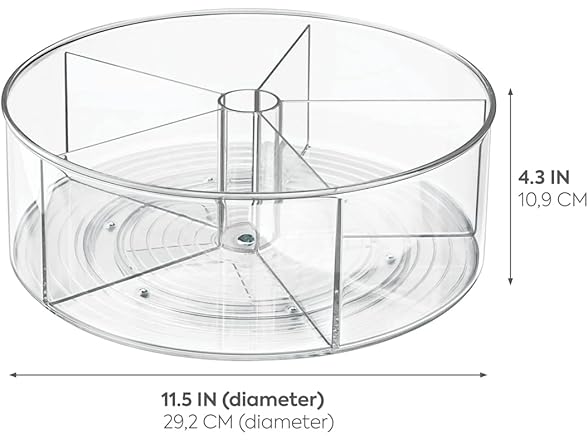 iDesign Recycled Plastic Lazy Susan Turntable