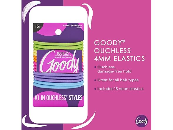 Goody Kids Ouchless Elastic Hair Tie - 15 Count