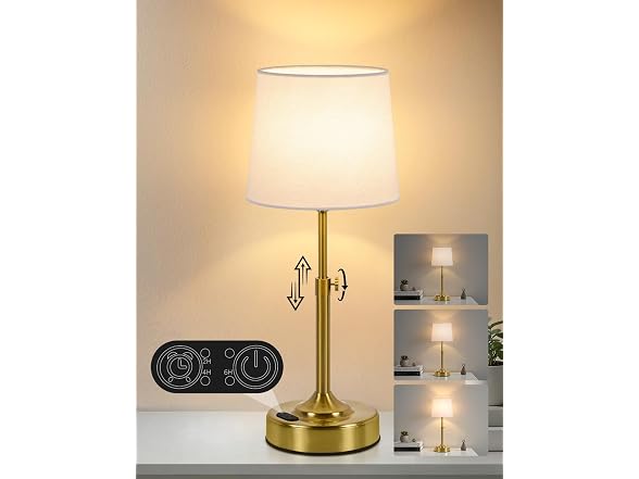 Yochoice Height Adjustable Cordless Table Lamp