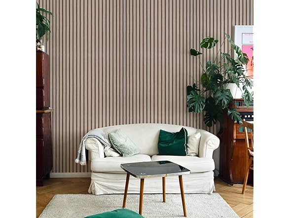 Wood Peel & Stick Wallpaper Wood Slats, 17.3"x118"