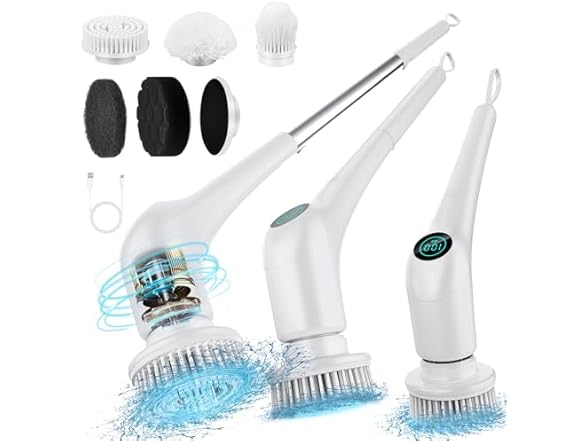 FUNCCUBE Electric Spin Scrubber for Bath