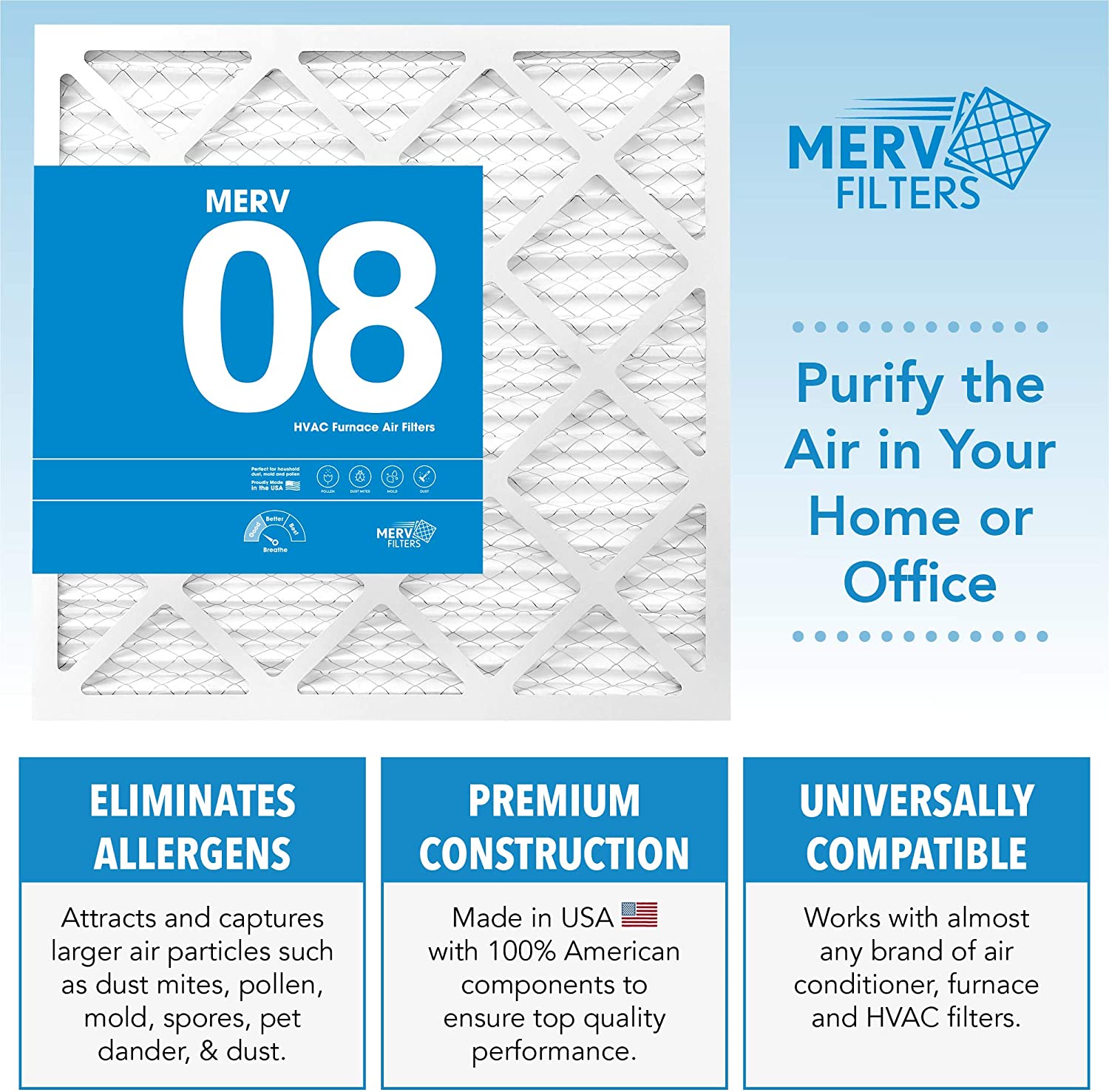 Simply Filters MERV 8 MPR 600 AC Filter 6pk (Open Box) - Gallery 12
