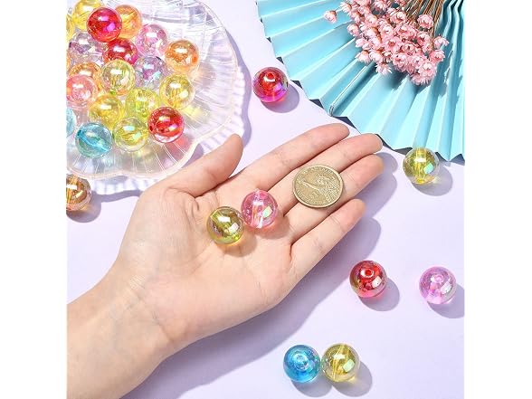 LiQunSweet 110 Pcs 20mm Bubblegum Beads Acrylic Beads
