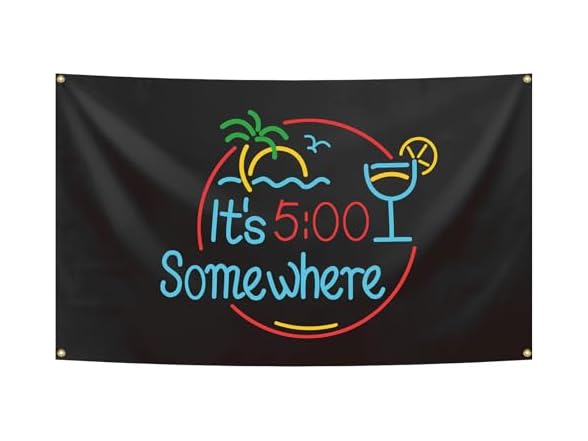 It's 5 O'Clock Flag 3x5 Funny Bedroom