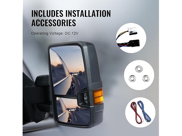 Towing Mirrors, Left & Right Pair Set 2007-2014
