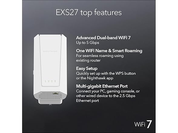Netgear EXS27-100NAR WiFi 7 Range Extender