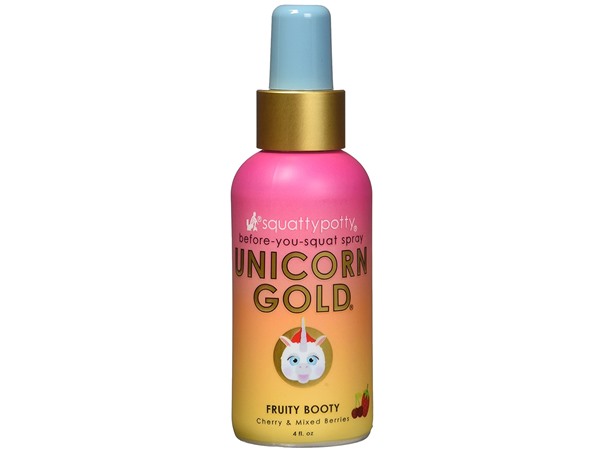 Squatty Potty Unicorn Gold Toilet Spray, Fruity Booty