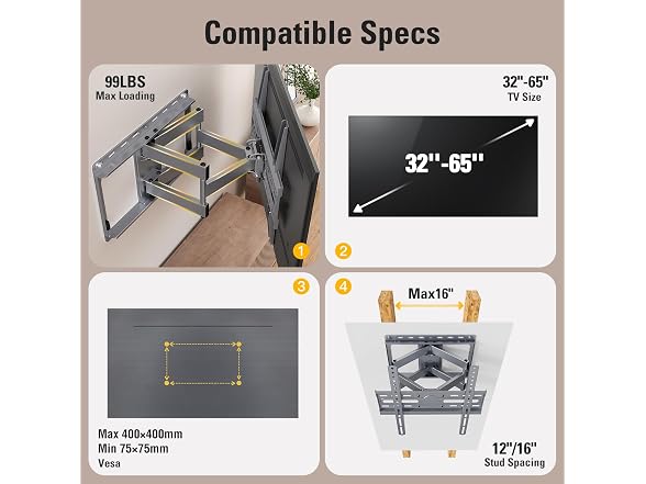 Mounting Dream TV Wall Mount 32-65in
