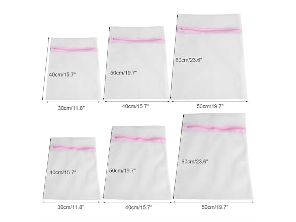 2 Mesh Laundry Bags for Delicate Garments