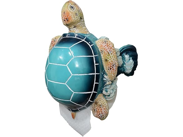 BLACK FOREST DECOR Blue Sea Turtle Toilet Paper Ho