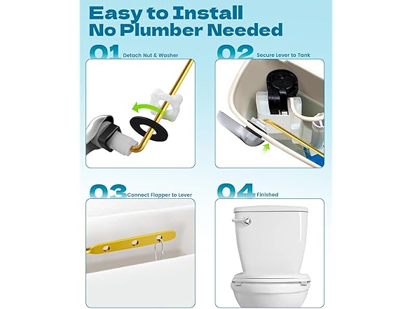 HELEMAN Universal Toilet Handle Replacement Kit