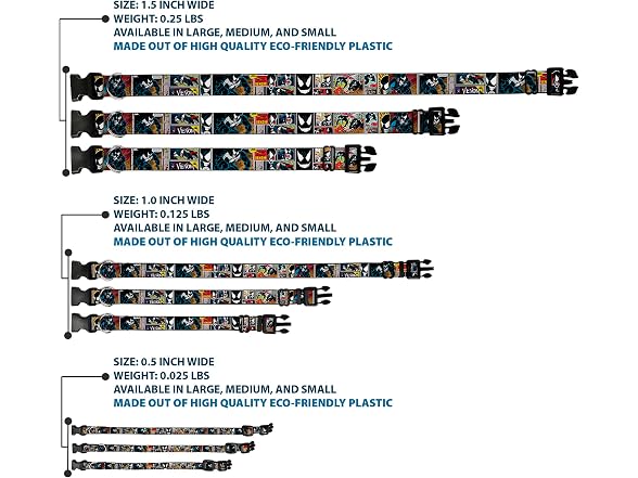 Marvel Comics Plastic Clip Dog Collar