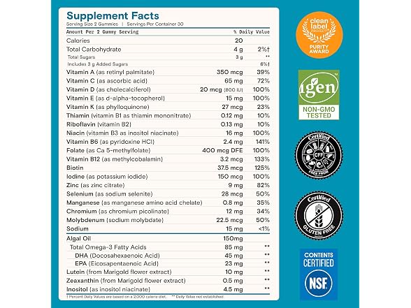 SmartyPants Teen Guy Multi Omegas 60 Gummies