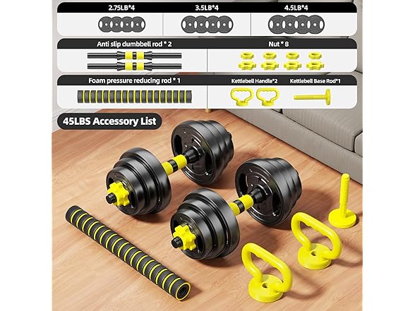 22.5lbsX2 Adjustable Dumbbell Set