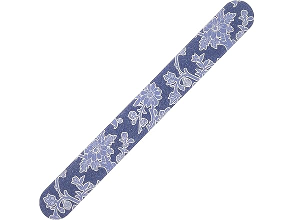 Karma, Colorful Emery Board Double-Sided, 180/120 Grit Nail Files, Blue Floral