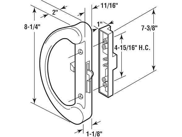 Prime-Line C 1253 Diecast Hook Latch Slid