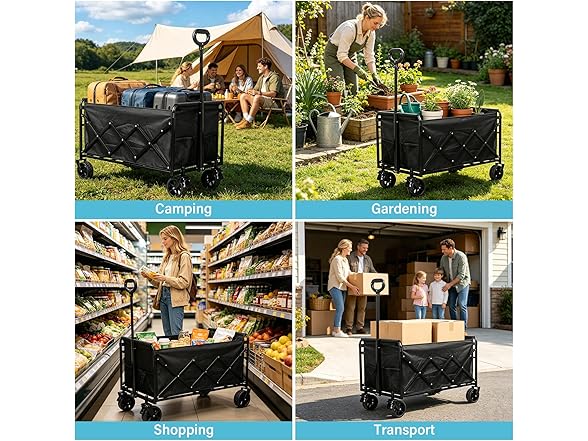 Collapsible Wagon Cart with All-Terrain Wheels