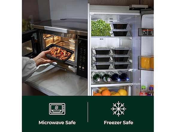 Enther Meal Prep Containers 12 Pack 1 Compartment