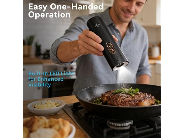 Safashy Electric Salt and Pepper Grinder Set