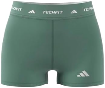 adidas Women's Techfit Training Short Leggings, Silver Green, Medium/
