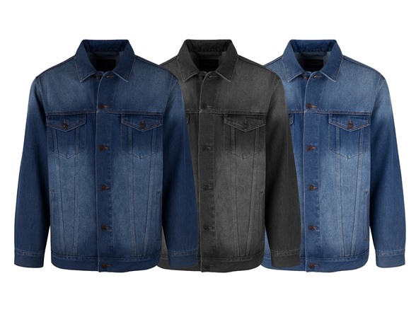 (1 or 2pk) Mens Classic Denim Jacket (S-2XL)