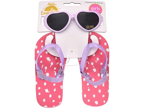 Heart Sunglasses & Flip Flop