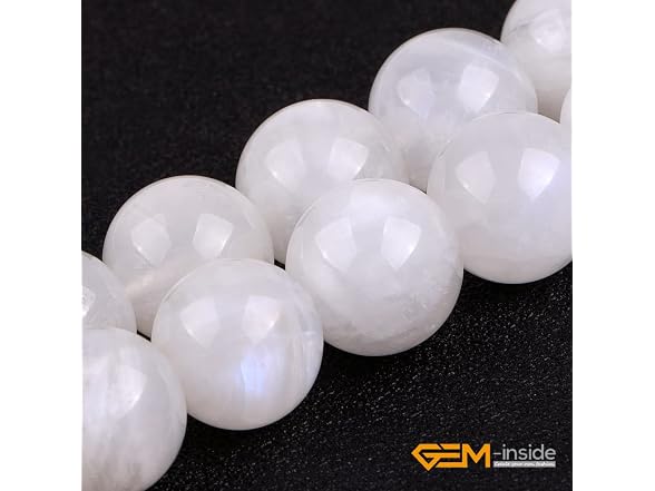 GEM-Inside Genuine 12mm Natural Blue Rainbow Moonstone