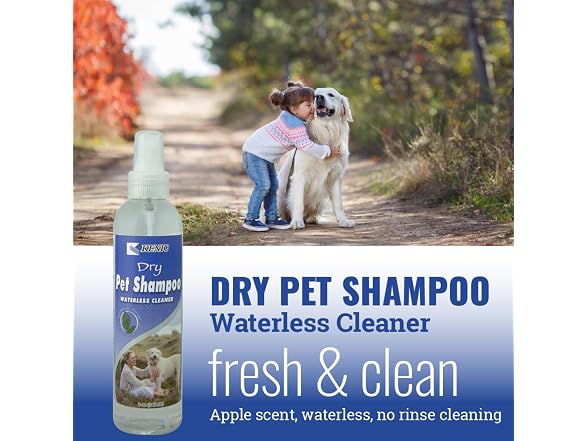 Kenic Refreshing Apple-Scented Pet Dry Pet Shampoo Spray