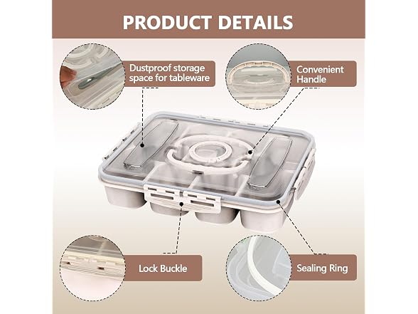 WAWINY Dishwasher Safe Snackle Box Container