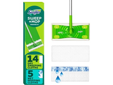 $19.99, Was $79.99, 75% Off! Swiffer Sweeper 2in1 Starter Kit 2 Pack dealfomo