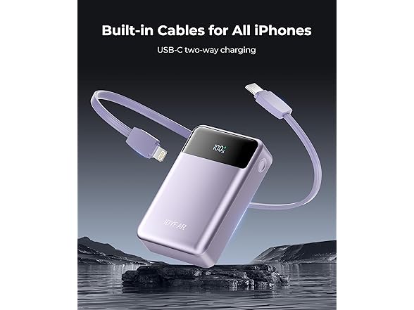 30,000mAh 22.5W Fast Charging Powerbank w/Built in Cable