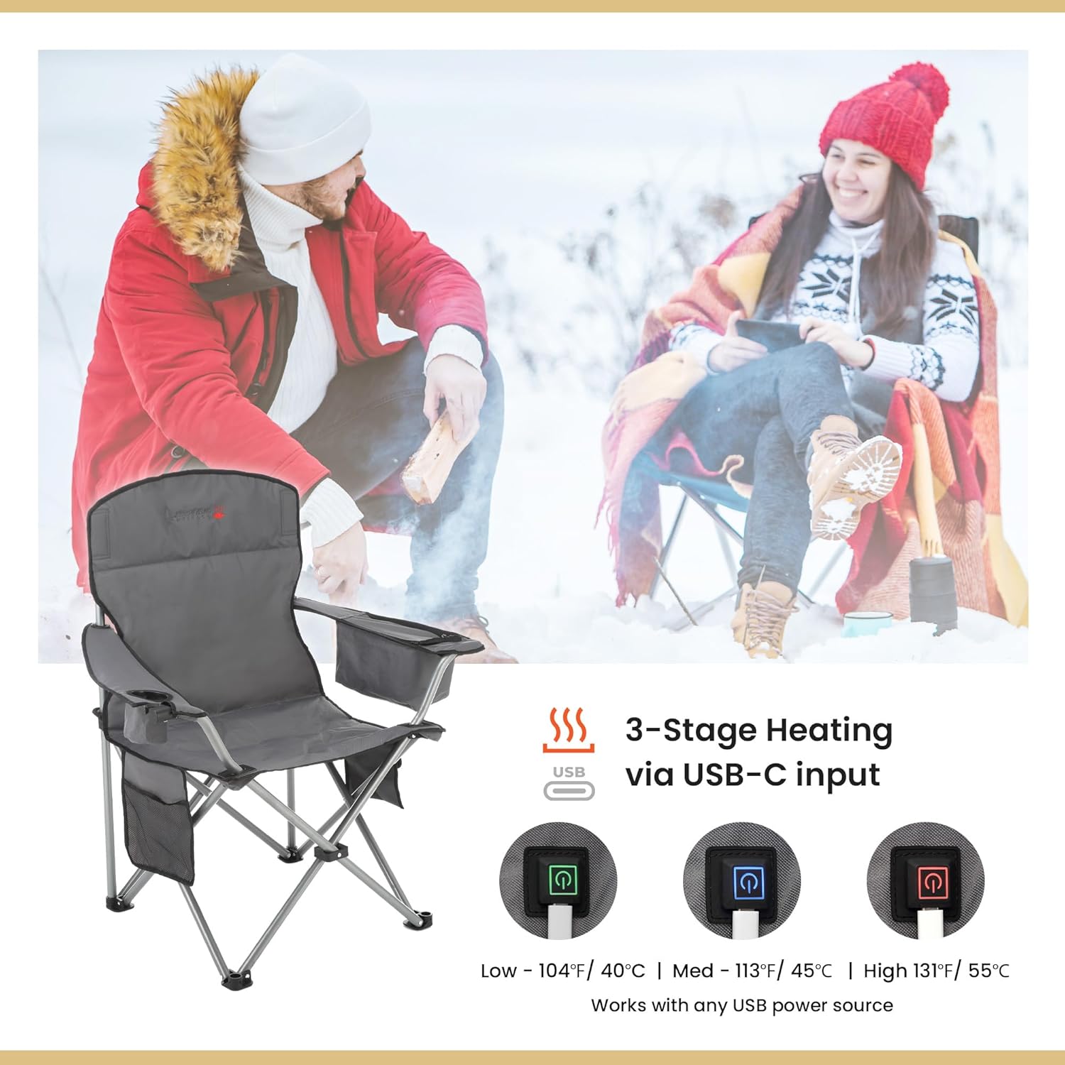 ARROWHEAD OUTDOOR Heated Camp Chair - Gallery 14