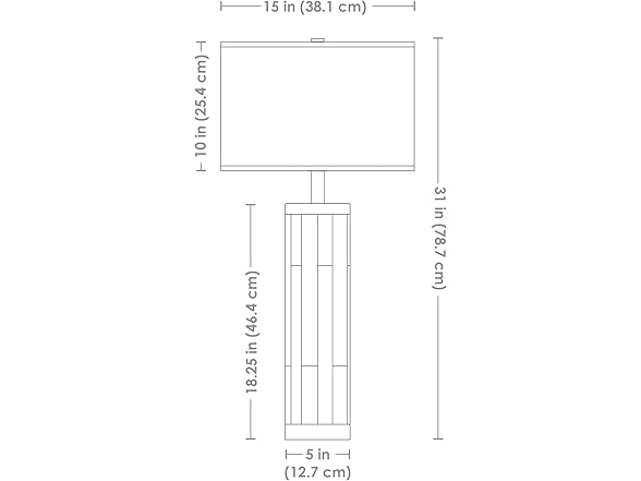31-Inch Slate Cylinder Table Lamp