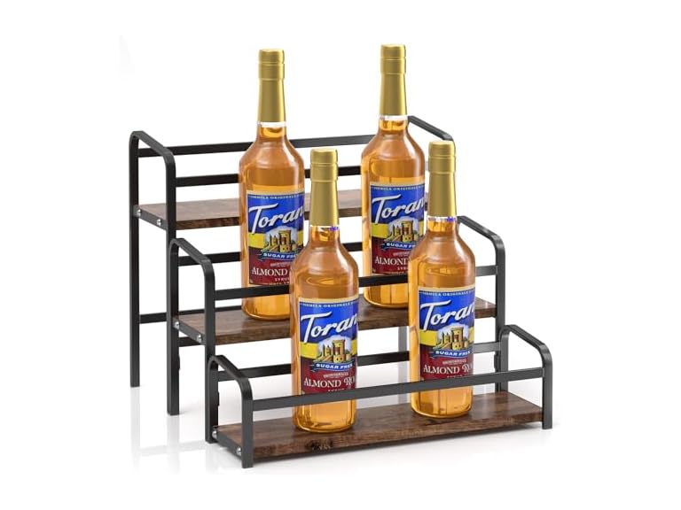 IYEBAU Coffee Syrup Rack Coffee Bar Organizer