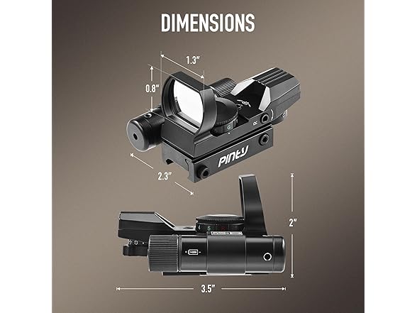 PINTY Reflex Red Dot Sight with Laser