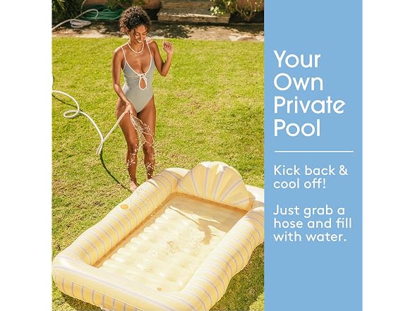 FUNBOY Yellow & Blue Tanning Pool Lounger
