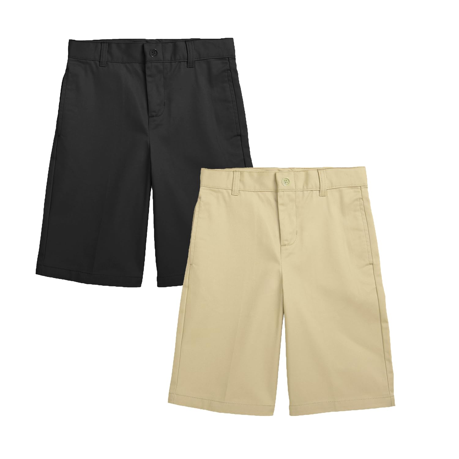 2PK Boys Stretch Cotton Chino Shorts - Gallery 10